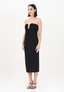 PINKO Abiti Donna Nero Abito midi Abito midi nero da donna Primavera estate - Foto 1 di 5
