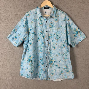 Jogal Shirt Men XXL Blue Floral Camp Short Sleeve Preppy - Picture 1 of 8