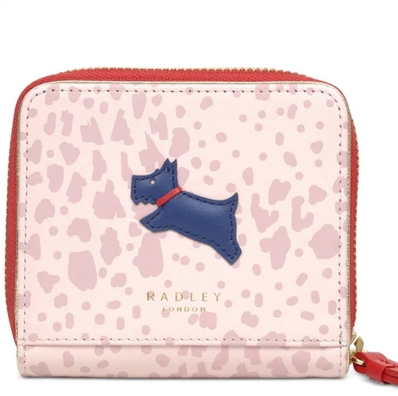 5025546491490 Radley London Scottie Dog Small Leather Zip Around Wallet Pink