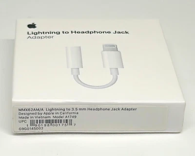 OEM Apple Lightning to Headphone Jack AUX Adapter For iPhone X 11 12 13 14 - Image 1 of 3