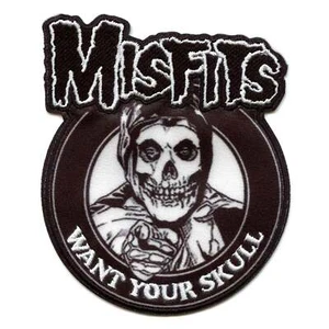 Misfits Patch Want Your Skull Sublimated Embroidery Iron On - Picture 1 of 2
