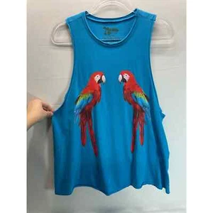 Show me your MuMu Polly Says Mikey Muscle Tank Parrot Women's Size Small - Picture 1 of 4