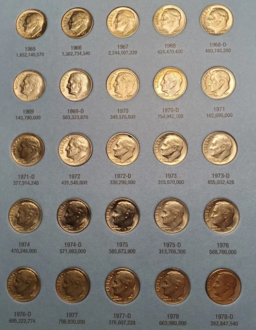 1965-2004PD Roosevelt Dime set #8  - A collection of 77 better grade dimes Cover