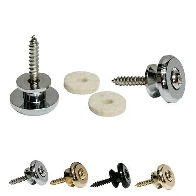 NORTHWEST GUITARS Gurtknöpfe Pins x 2 für Akustik-/E-Gitarre, Schrauben + Filze enthalten