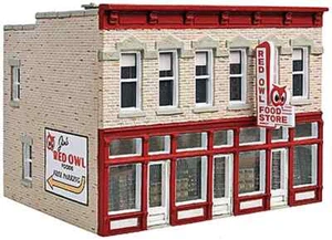 NEW Walthers Cornerstone #933-3472 HO Scale JIM'S RED OWL Food Store Plastic Kit - Picture 1 of 3