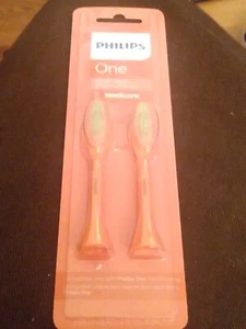Philips One by Sonicare, 2 Brush Heads - Miami Coral BH1022/01 NEW - Picture 1 of 3