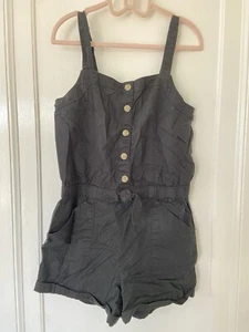 Abercrombie Kids Girls Black Summer Tank Short Jumper Romper Size 9/10 - Picture 1 of 6