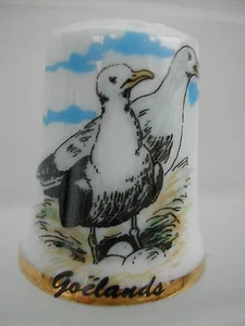 Dé à coudre de collection Thimble - OISEAUX DES MERS - GOELANDS - Imagen 1 de 1