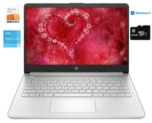 HP 14" HD Laptop, Intel 4-Core CPU, 4GB RAM, 128GB (64+64), Win 11, Office 365 - Picture 1 of 6