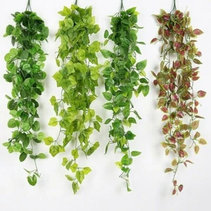 1x Artificial Plants Ivy Leaf Vine Fake Foliage Hanging Garland Home Decor Craft - Picture 1 of 14