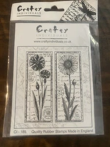 CRAFTY Individuals Rubber Stamps Floral Brand New - Picture 1 of 4