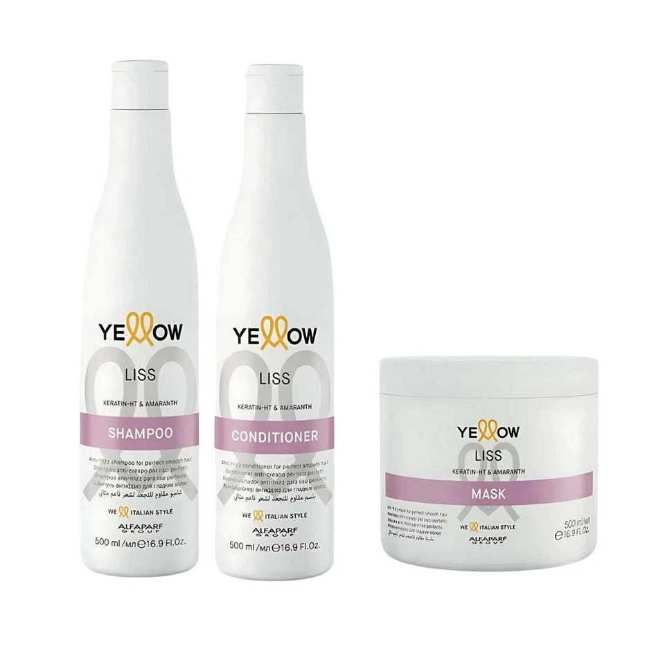 Liss Keratin Anti Hair Volume Home Care Softness Treatment Kit Yellow Alfaparf - Image 1 of 1