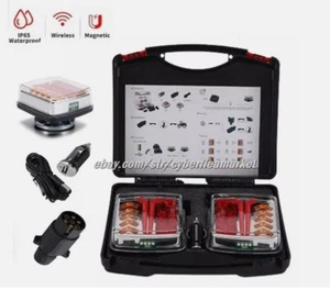 Kit de luces traseras LED magnéticas para tabla de remolque de 12-24 V inalámbricas para remolque - Imagen 1 de 15