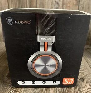 Nubwo Bluetooth Headphones S2 Steel Structure Adjustable Fit - Picture 1 of 6