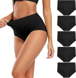 Molasus Women's Cotton Underwear, High-Waisted Full Coverage Panties, Regular & - Picture 1 of 4