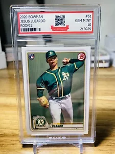 2020 Bowman Jesus Luzardo Rookie #61 GMG Graded 10 Gem Mint ๐ RC - Picture 1 of 1