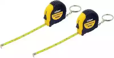 Rolson Mini Measuring Tape X 2 - Quality Tool Pack of 2, Mini Key Ring Keychain,