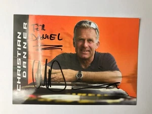 Autógrafo CHRISTIAN DANNER-Formula One-Racing Driver ALEMANIA-Zakspeed-firmado-AK - Imagen 1 de 2