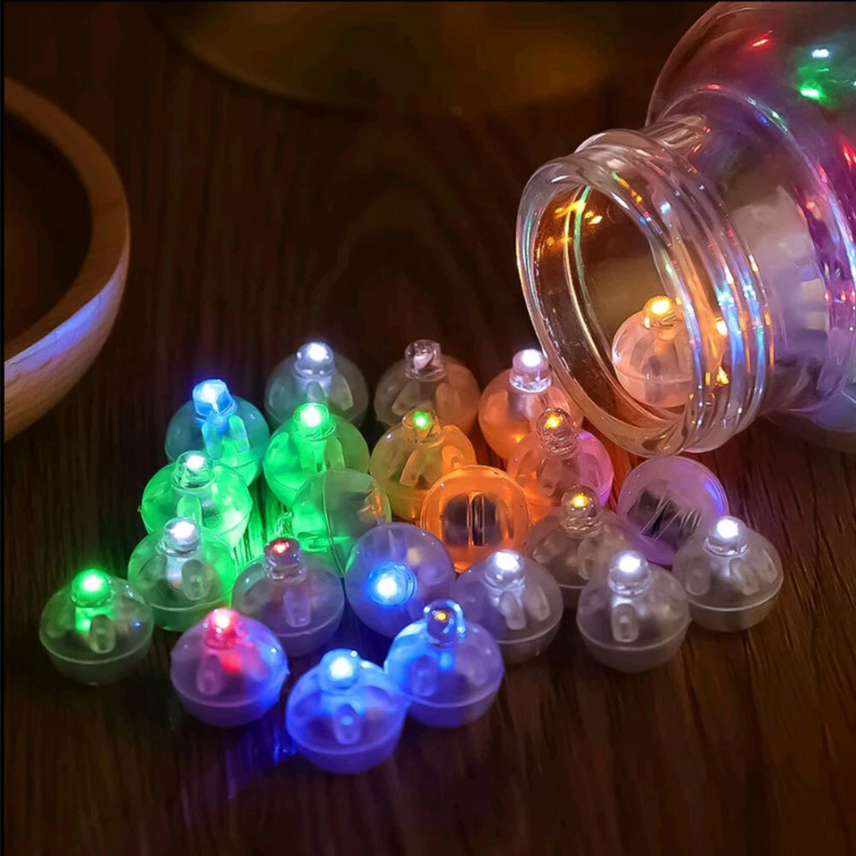 10Pcs LED Balloon Lights Tiny Wireless Battery Small Round LED Ball  Party Decor - Image 1 of 4