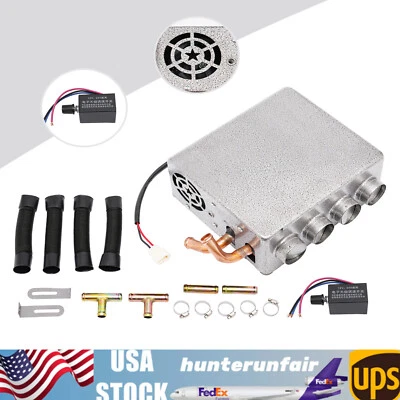 12V Car Auxiliary Heater, 4 Ports Universal Underdash Compact Auxiliary Heater — 第 1/4 张图片
