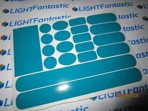 Cyan Patch Frame Fork Chainstay cable rub protector sticker BMX MTB Bike  - Picture 1 of 3