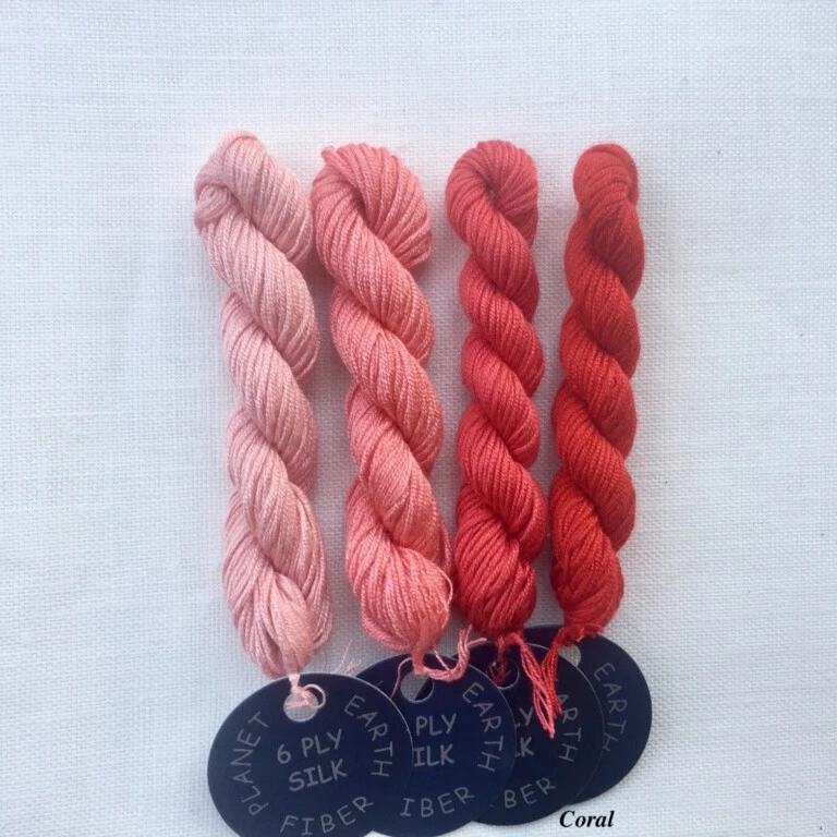 Coral Pinks Planeta Tierra 6 Capas Colección Seda Hilos Punto de Cruz Foto 1 de 1