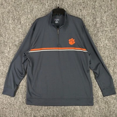 Champion Shirt Mens XL Gray University Clemson Alumni Quarter Zip Pullover - Image 1 of 4