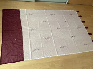 Schlaufengardine 225x138 transparent mit Stickmuster Blumen - Bild 1 von 2