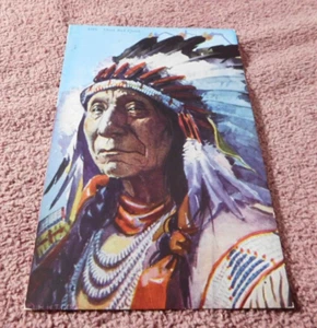 Postal de colección nativa americana jefe indio nube roja - Imagen 1 de 2