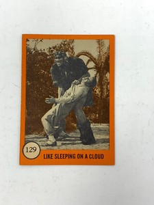 1961 NU-CARDS INC. ORANGE HORROR MONSTERS SERIES  -  #129 SLEEPING ON A CLOUD