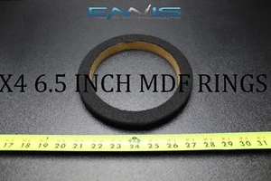 4 MDF SPEAKER RINGS SPACER 6.5 IN CARPET WOOD 3/4 FIBERGLASS RING-065CBK - Picture 1 of 3