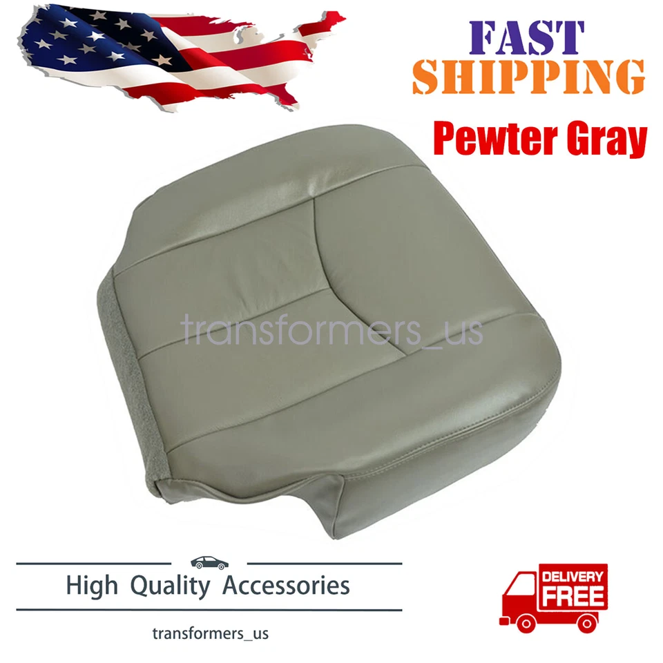 Cubierta de asiento de cuero gris 922 para GMC Sierra 1500 2500 2004 2005 2006 Foto 1 de 4