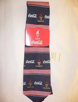 Corbata de cuello original Coca Cola de los Juegos Olímpicos de Atlanta 1996 ¡¡¡MUY RARA/BONITA!!!! Foto 1 de 3