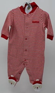 Carter's Infant Red & White Sleep & Play Santa & My First Christmas Size 3 month - Picture 1 of 3