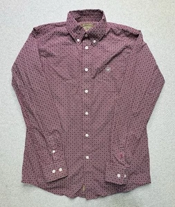 Ariat Shirt Boys Extra Large 18 Red White Geometric Western Cowboy Kids Youth - Picture 1 of 13