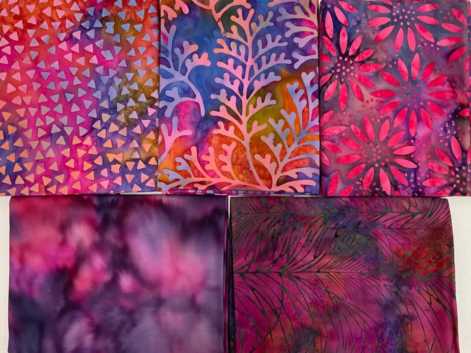 FAT QUARTER BUNDLE OF 5 - FQ1535 - BATIK - Image 1 of 1