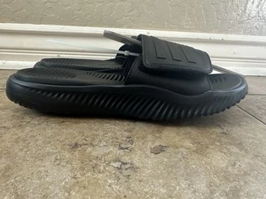 Adidas Unisex Alphabounce 2.0 Slides Sandal Triple Black Adjustable M9/W10 - Picture 1 of 8