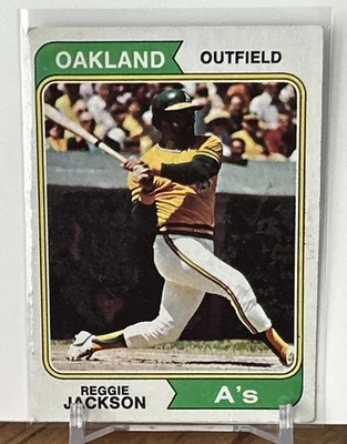 1974 Topps Baseball Reggie Jackson # 130 Oakland A's HOF - Image 1 of 4