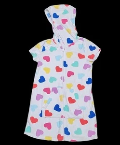 Wonder Nation Zippered Hooded Terrycloth Swimsuit Cover Girls Size 6/6X Pockets - Picture 1 of 9
