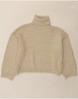 Suéter Jersey TOPSHOP Mujer Corte Gran Tamaño Cuello Redondo Reino Unido 10 Pequeño Beige AV03 Foto 1 de 3