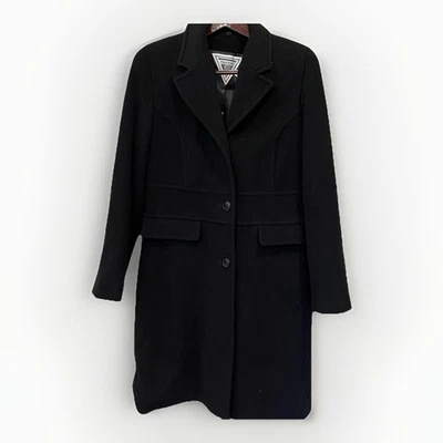 Abrigo MARVIN RICHARDS Talla 10 Forrado Satinado Lana y Cachemira Guisante De Colección LEER Foto 1 de 4