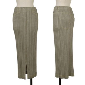 PLEATS PLEASE Pleated Denim Stitch Skirt Size 5(K-155739) - Picture 1 of 12