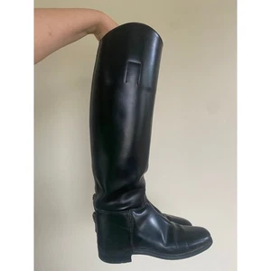 Vintage Marlborough Damen 6 schwarze Lederreitstiefel England - Bild 1 von 8
