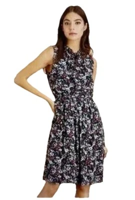 Vestido Brooks Brothers Talla 10 Estampado Floral Pajarita Ropa Profesional Traje de Negocios Foto 1 de 4