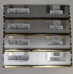 Menge (4) Samsung 8GB 10600R PC3 DDR3 1333MHZ ECC SERVER SPEICHER - Bild 1 von 1