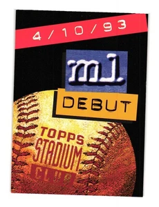 1994 Stadium Club #8 4/10/93: ML Debut - Picture 1 of 2