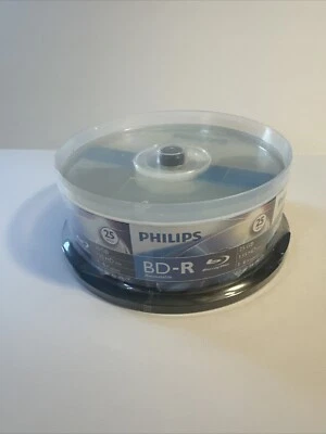 Philips Blu-Ray BD-R 25GB 6X Speed 25-pack NEW SEALED - Image 1 of 3