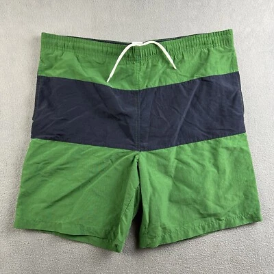 Bermuda de natação masculina vintage Gap 2XL verde azul surf praia piscina anos 90 Y2K - Imagem 1 de 4