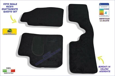 AUTOKIT ITALIA Tappetini Specifici COMPATIBILI con Panda 169 dal 2003 al 2011 SET Tappeti auto