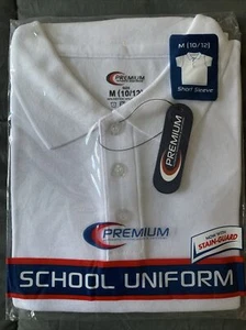 Premium School Uniform Polo Size M(10/12) Years White - Picture 1 of 4
